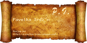 Pavelka Irén névjegykártya