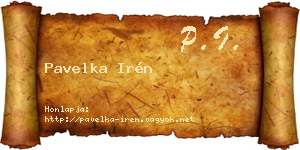 Pavelka Irén névjegykártya