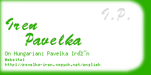 iren pavelka business card